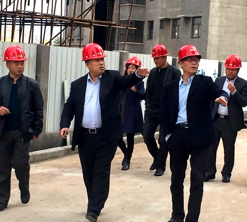 建設(shè)集團副總經(jīng)理王寧一行視察神南華府項目